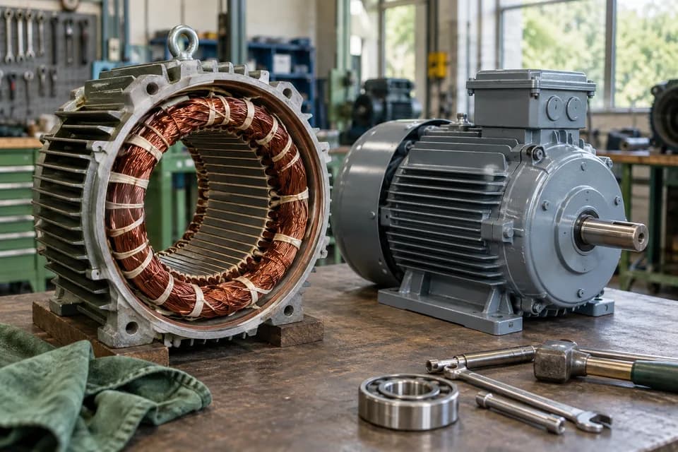 Motor el?trico e bobinagem em oficina